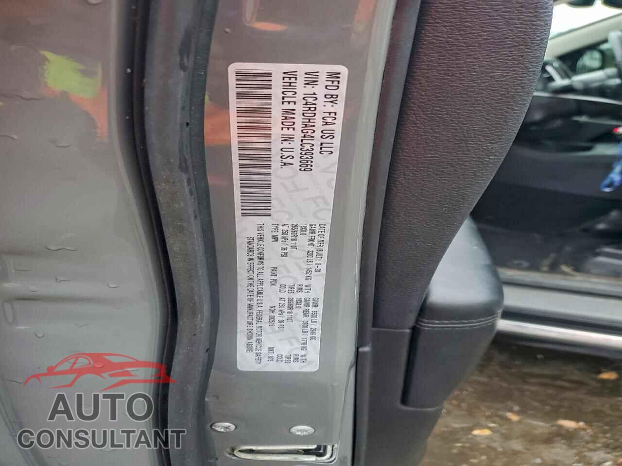 DODGE DURANGO 2020 - 1C4RDHAG4LC393669