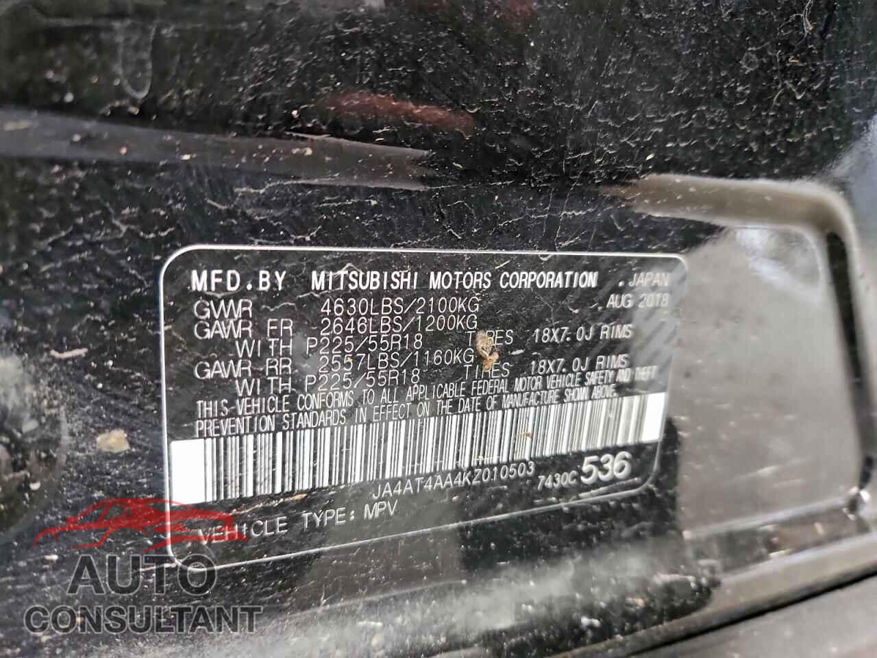 MITSUBISHI ECLIPSE 2019 - JA4AT4AA4KZ010503