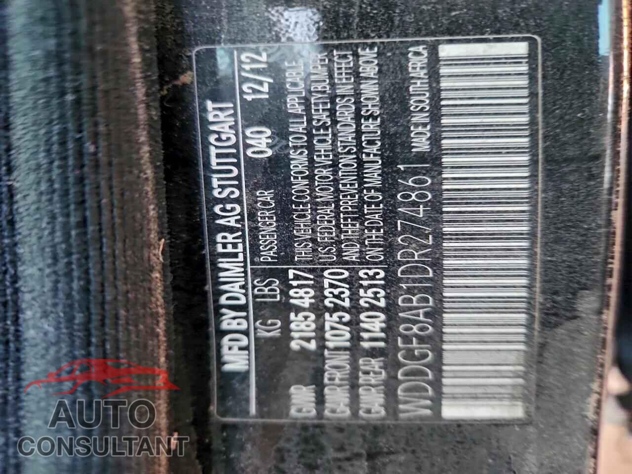 MERCEDES-BENZ C-CLASS 2013 - WDDGF8AB1DR274861