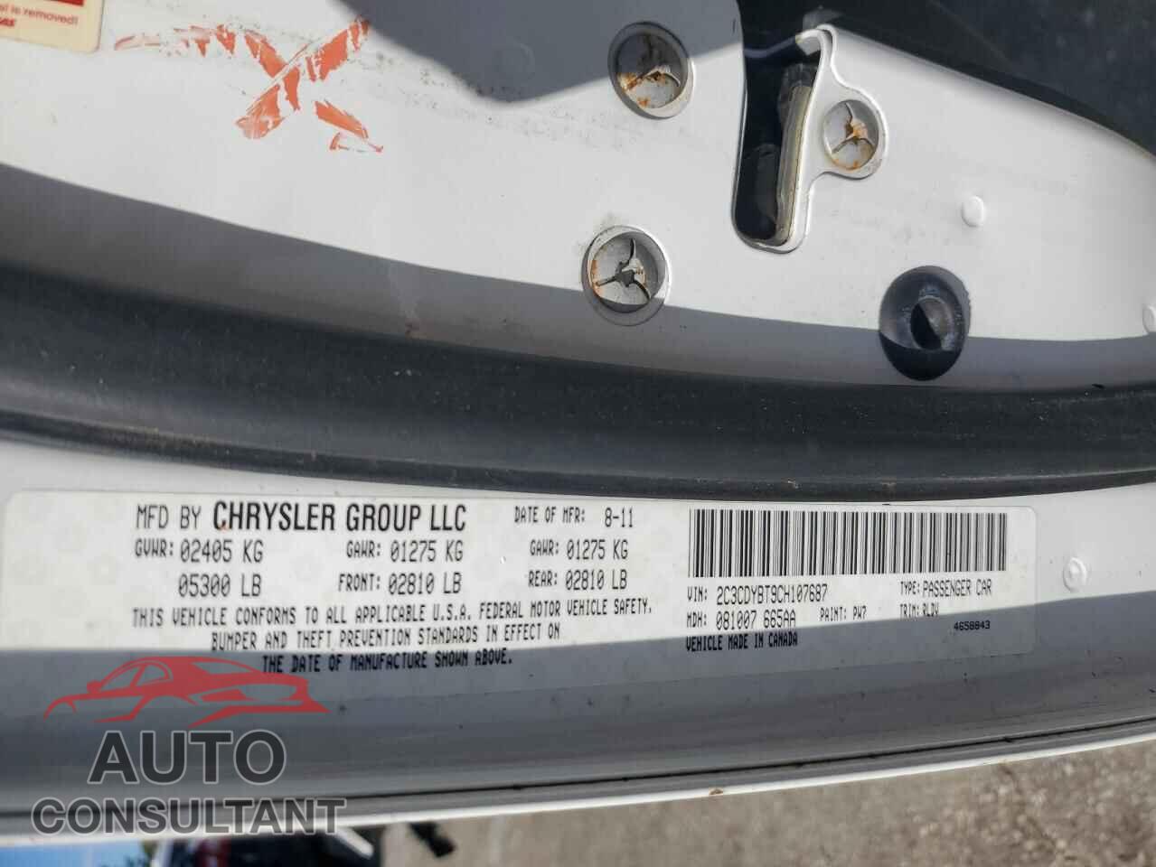 DODGE CHALLENGER 2012 - 2C3CDYBT9CH107687