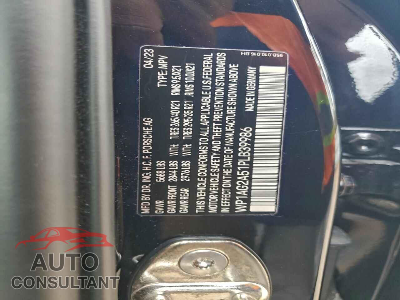 PORSCHE MACAN 2023 - WP1AG2A51PLB39986
