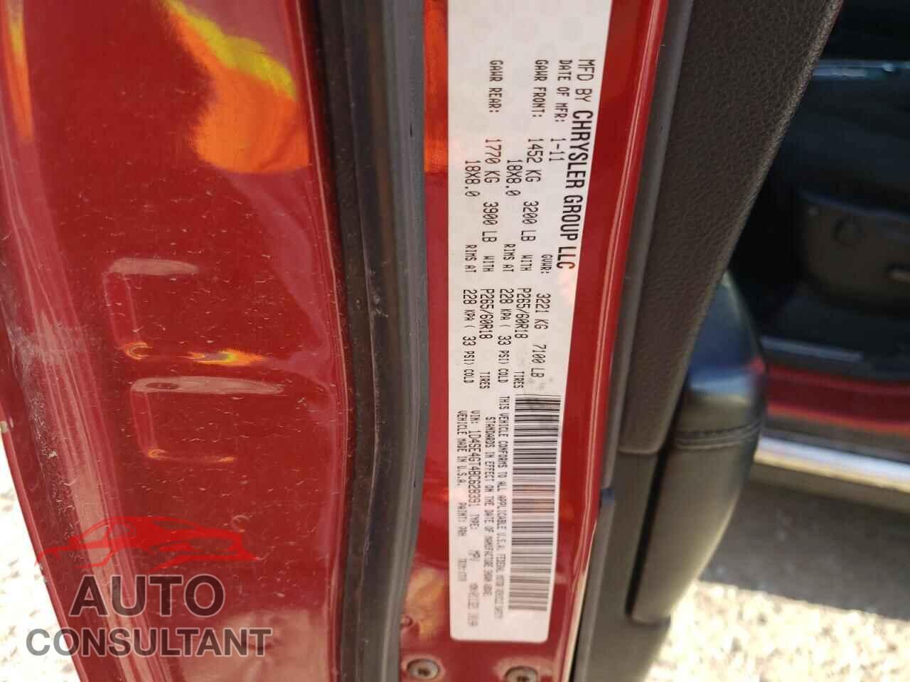 DODGE DURANGO 2011 - 1D4SE4GT4BC628391