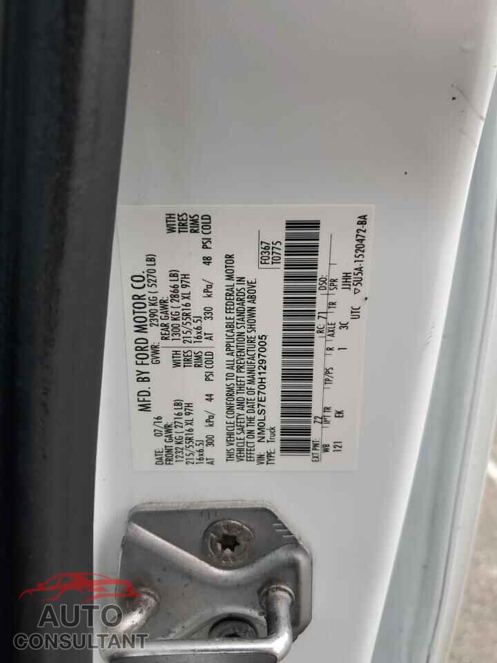 FORD TRANSIT 2017 - NM0LS7E70H1297005