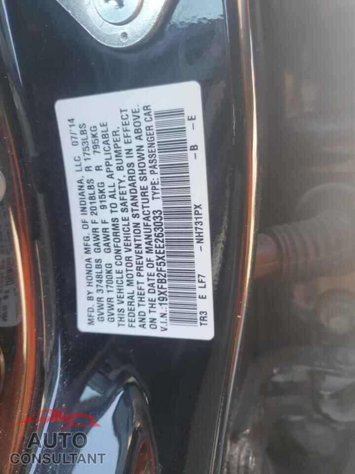 HONDA CIVIC 2014 - 19XFB2F5XEE263033