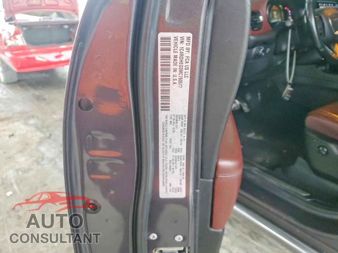 DODGE DURANGO 2021 - 1C4RDHEG0MC760577