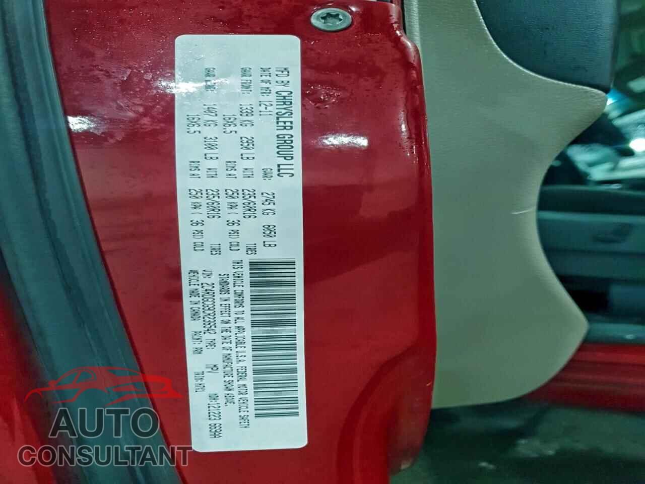 DODGE CARAVAN 2012 - 2C4RDGCG9CR236542