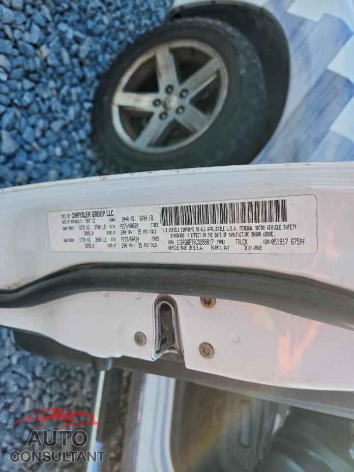 DODGE RAM 1500 2012 - 1C6RD6FT0CS289817