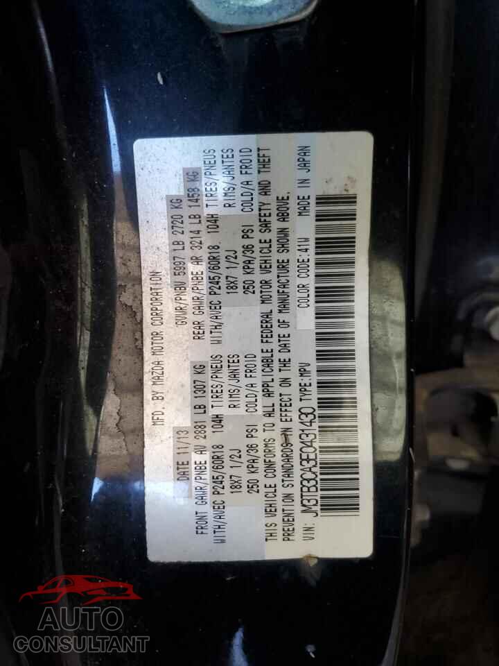 MAZDA CX-9 2014 - JM3TB3CA3E0431430