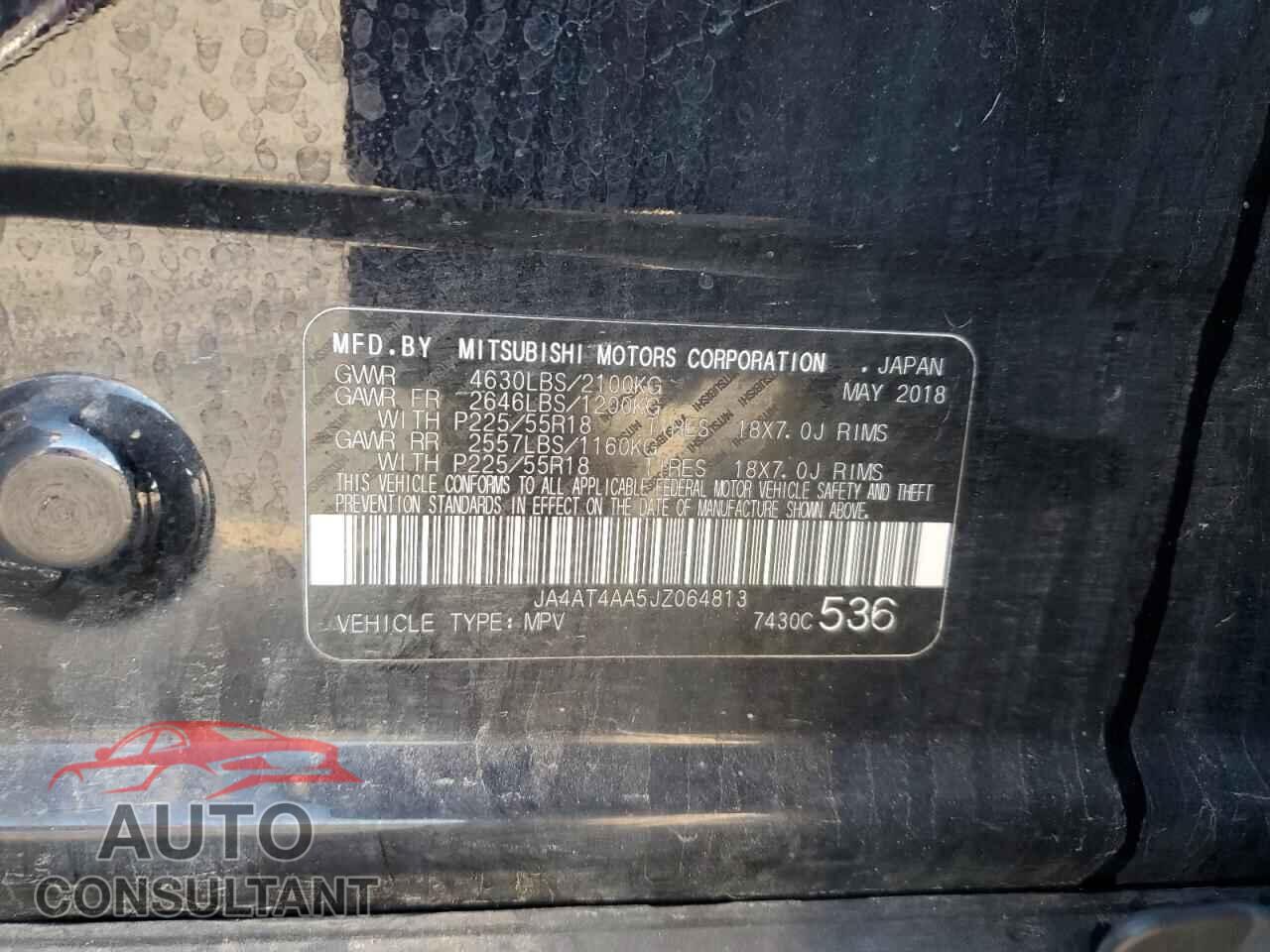 MITSUBISHI ECLIPSE 2018 - JA4AT4AA5JZ064813