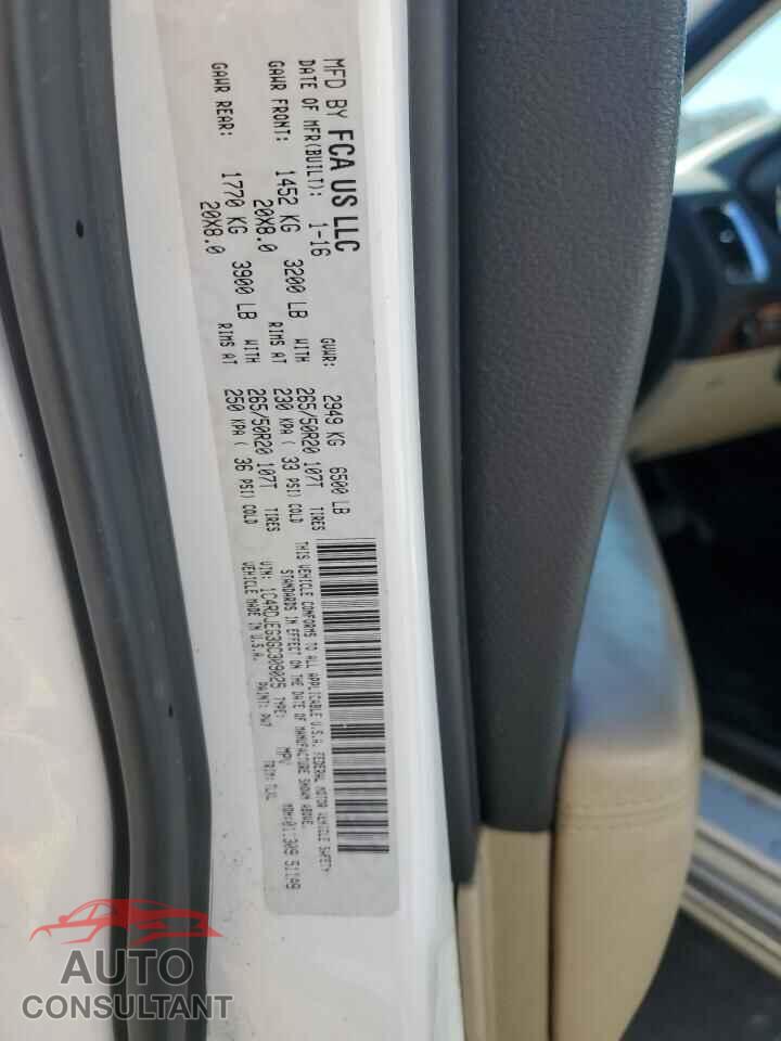 DODGE DURANGO 2016 - 1C4RDJEG3GC309025