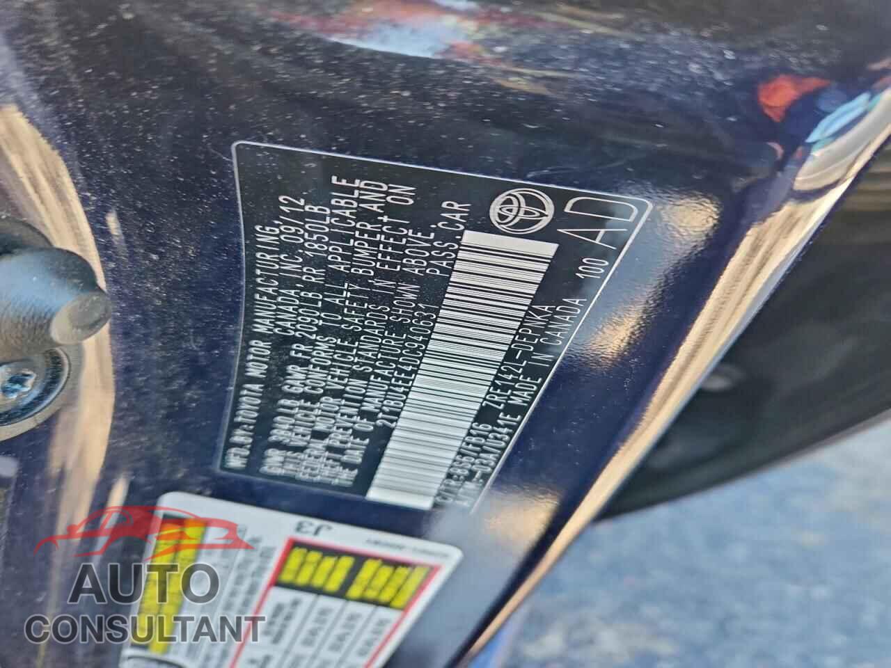 TOYOTA COROLLA 2013 - 2T1BU4EE4DC940631