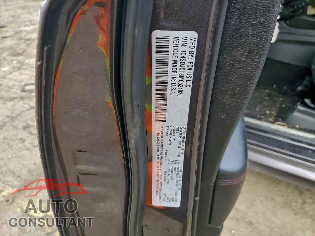 DODGE DURANGO 2021 - 1C4SDJCT8MC521920