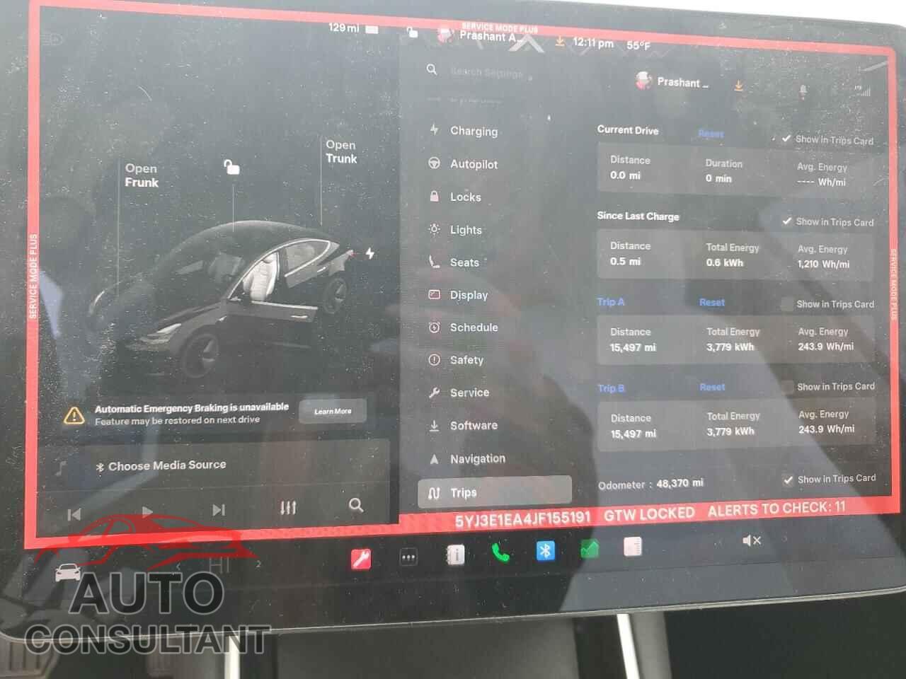 TESLA MODEL 3 2018 - 5YJ3E1EA4JF155191