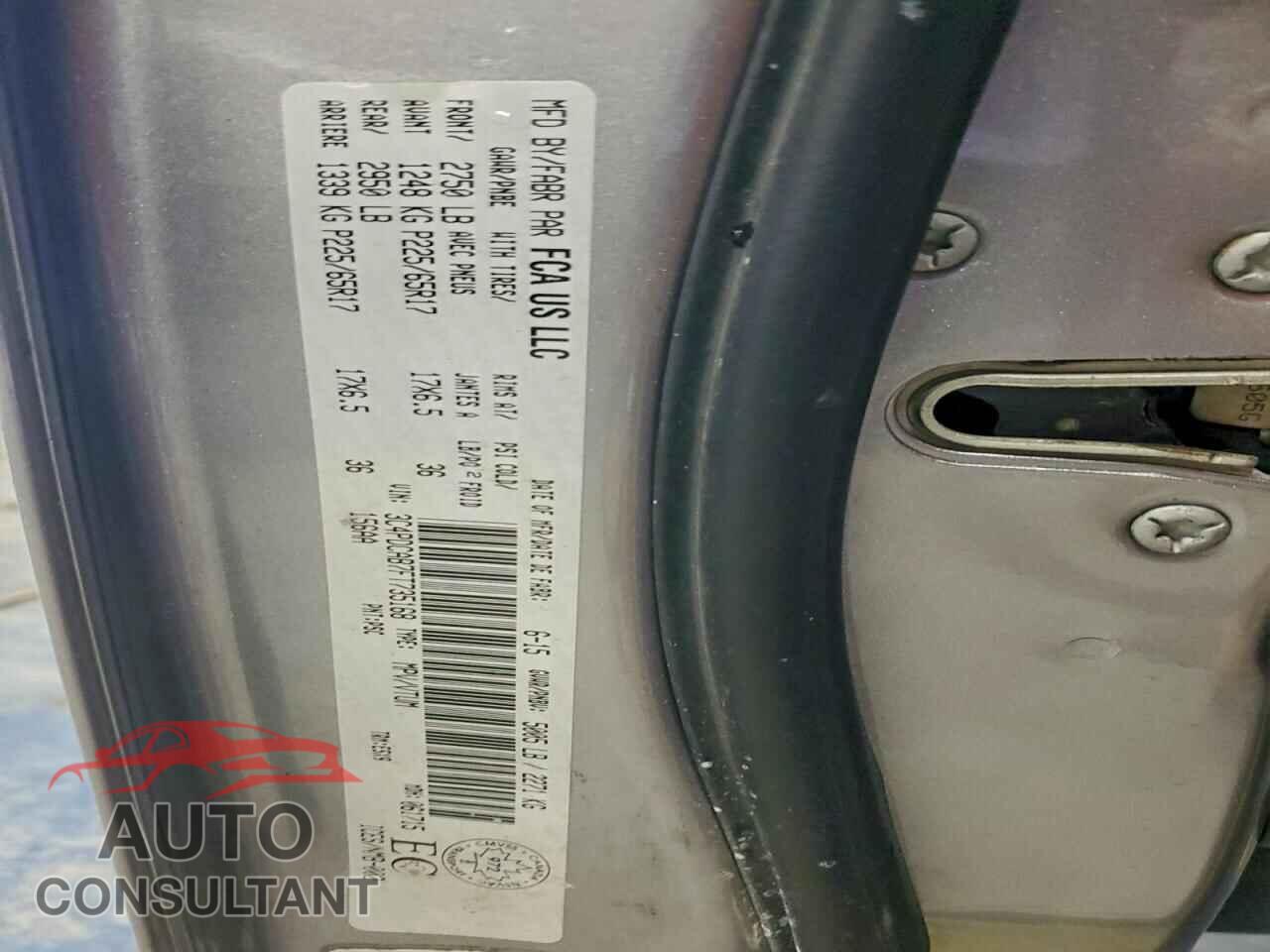DODGE JOURNEY 2015 - 3C4PDCAB7FT735168