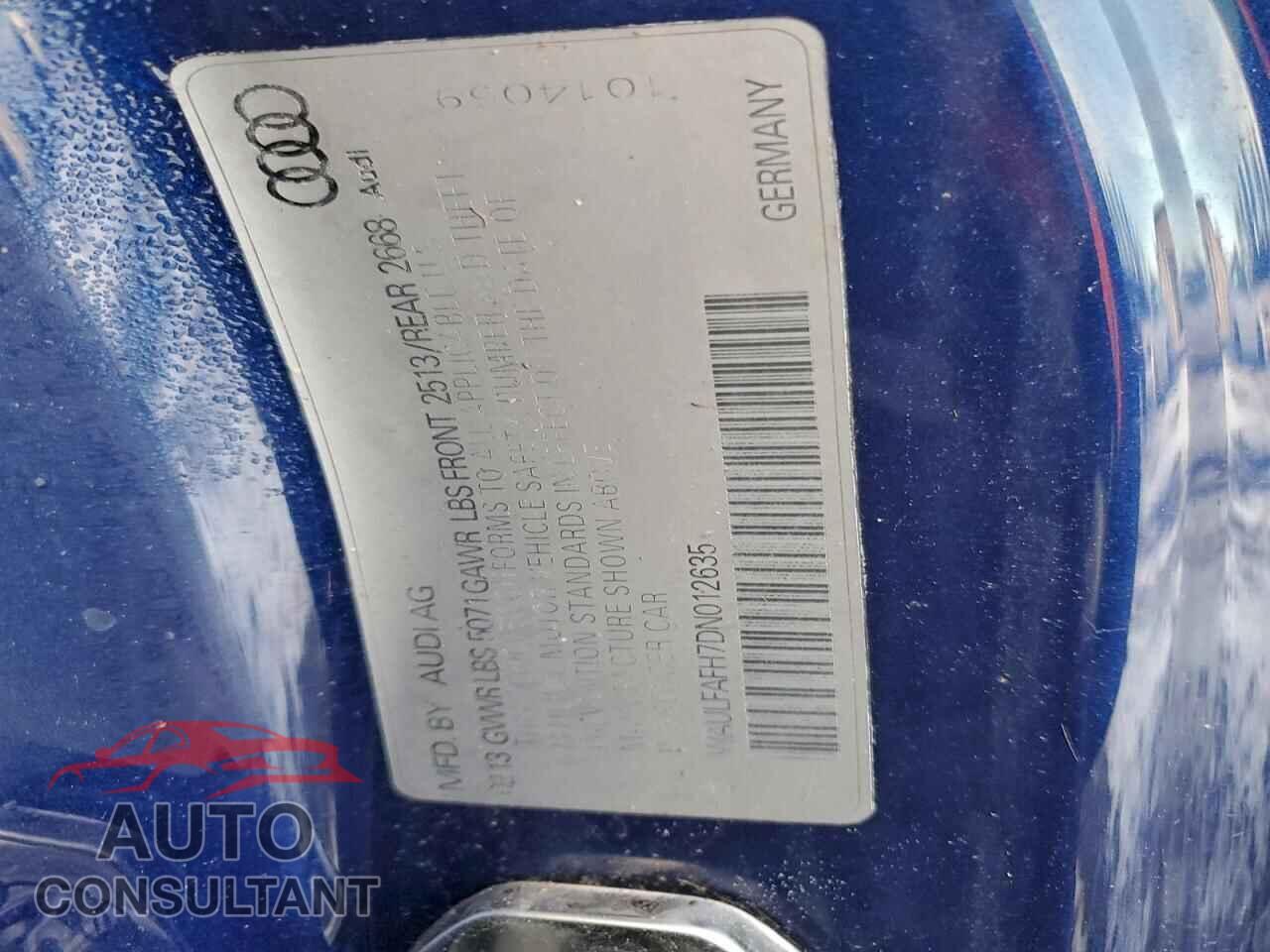 AUDI A5 2013 - WAULFAFH7DN012635