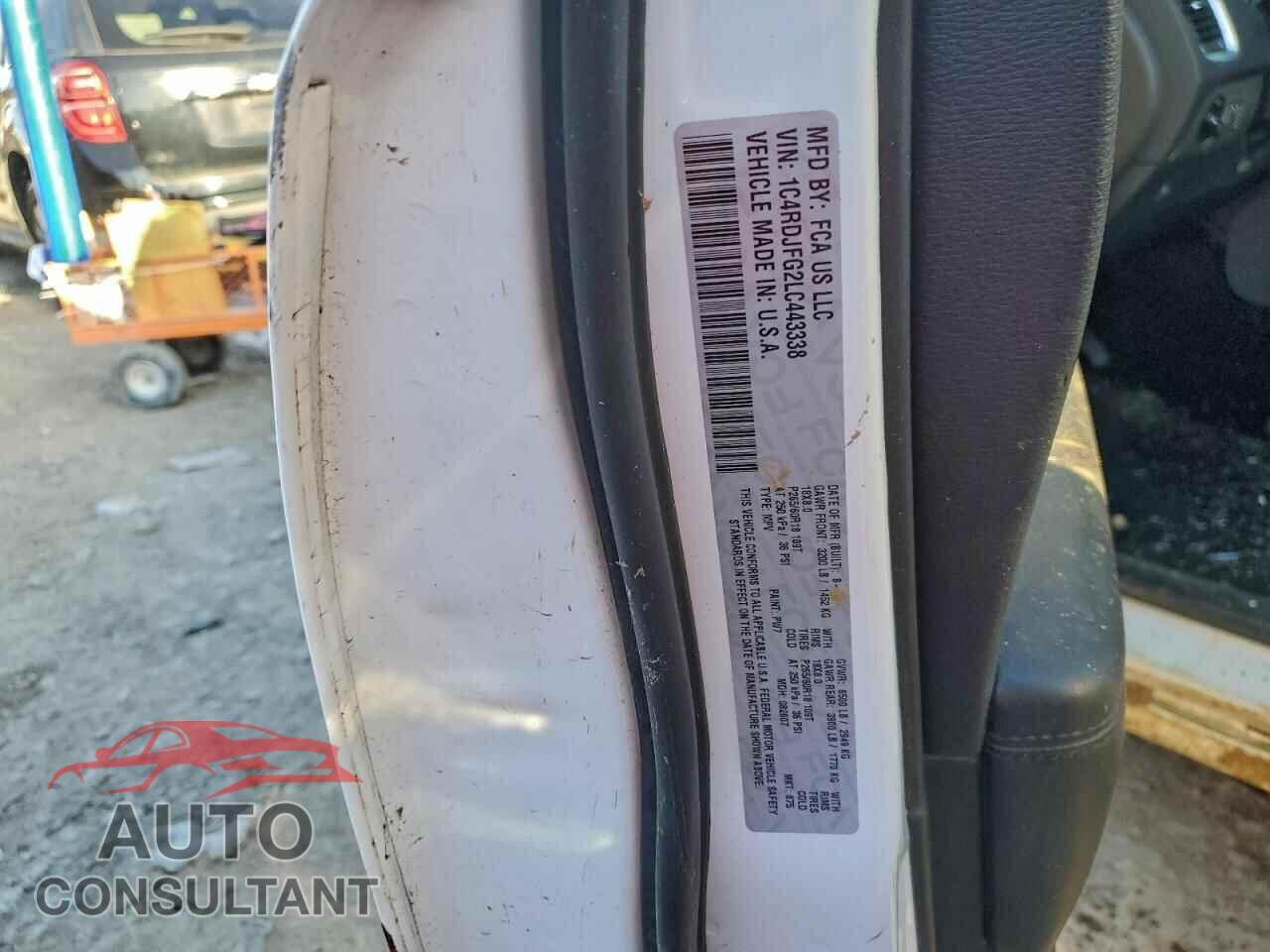 DODGE DURANGO 2020 - 1C4RDJFG2LC443338