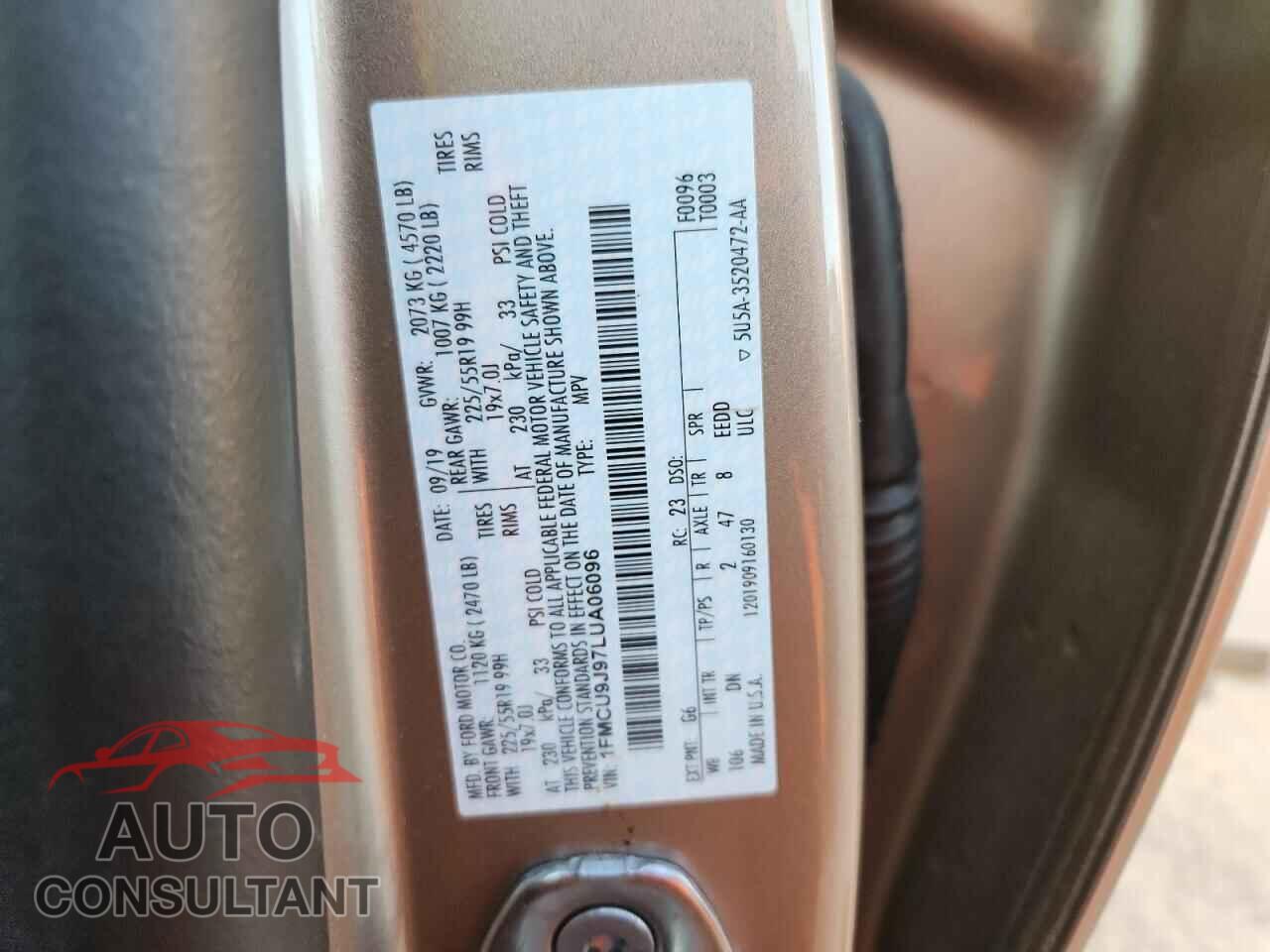 FORD ESCAPE 2020 - 1FMCU9J97LUA06096
