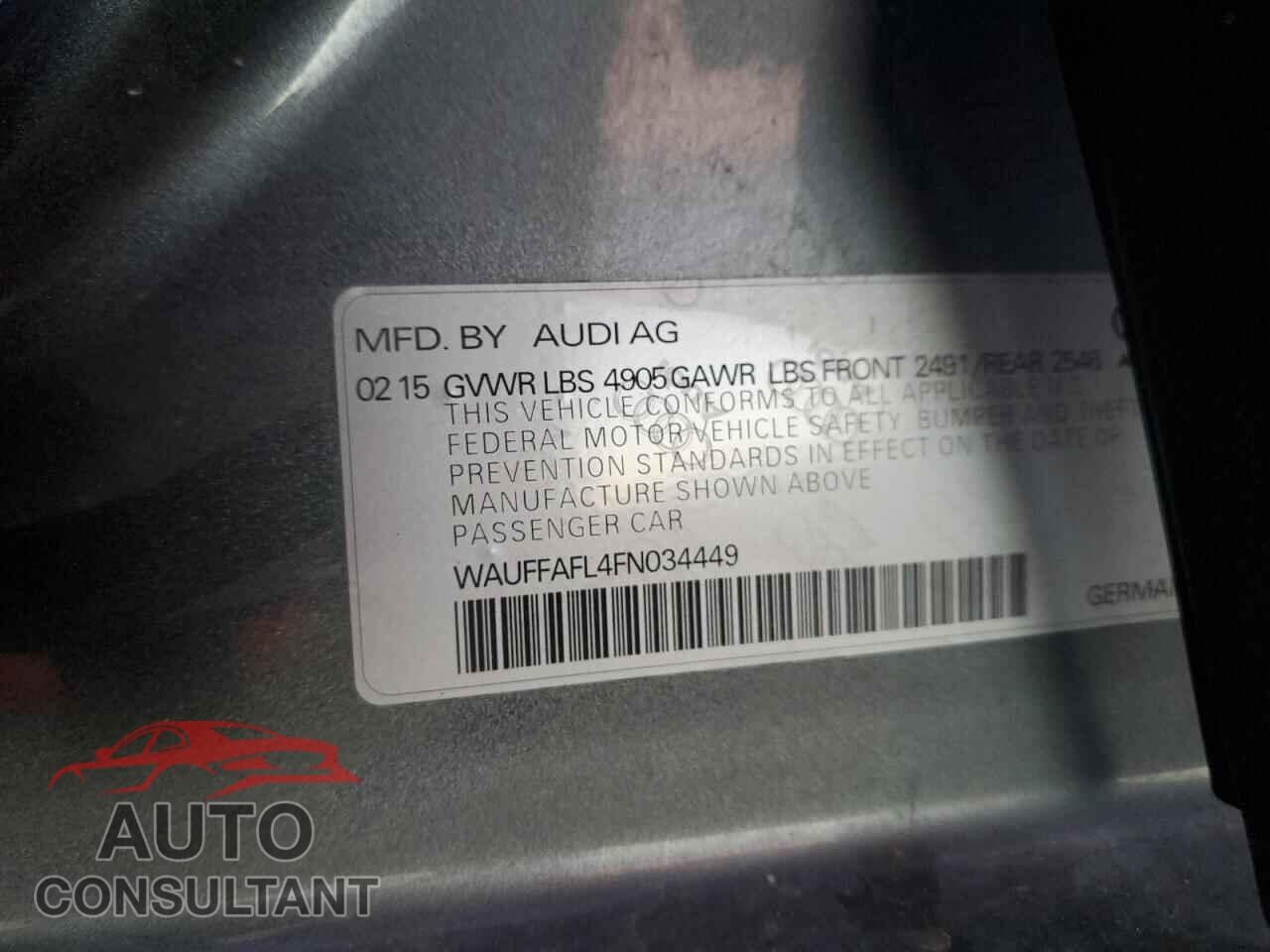 AUDI A4 2015 - WAUFFAFL4FN034449