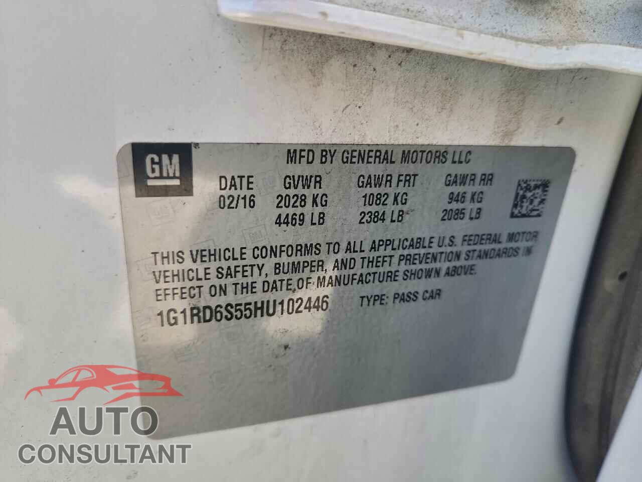 CHEVROLET VOLT 2017 - 1G1RD6S55HU102446