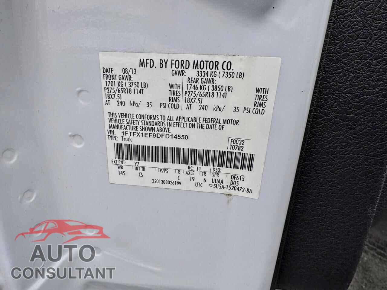 FORD F-150 2013 - 1FTFX1EF9DFD14550