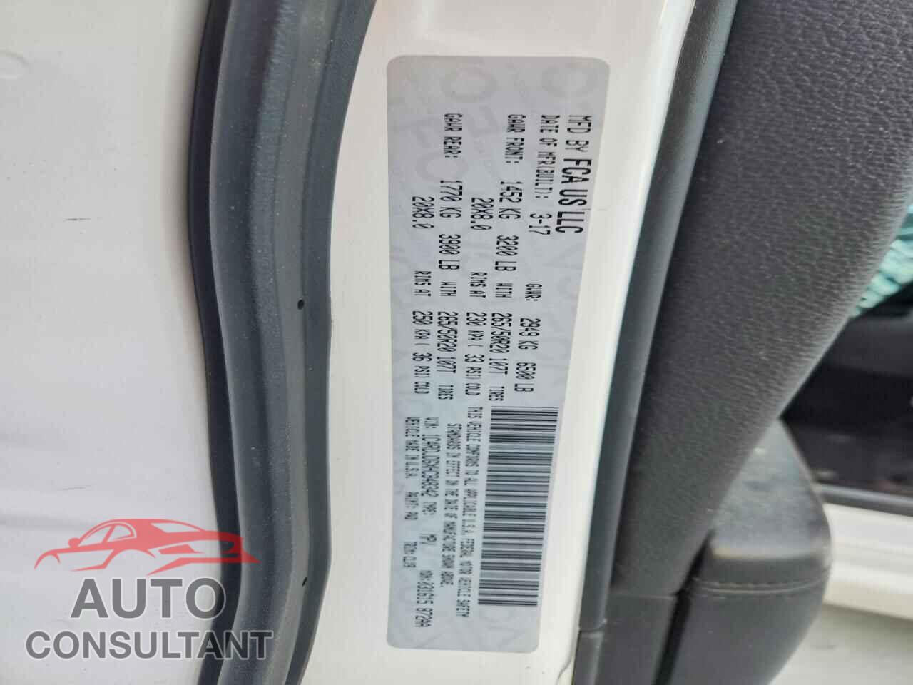 DODGE DURANGO 2017 - 1C4RDJDGXHC848342