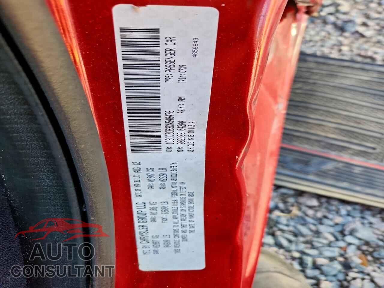 DODGE AVENGER 2013 - 1C3CDZCB3DN548476