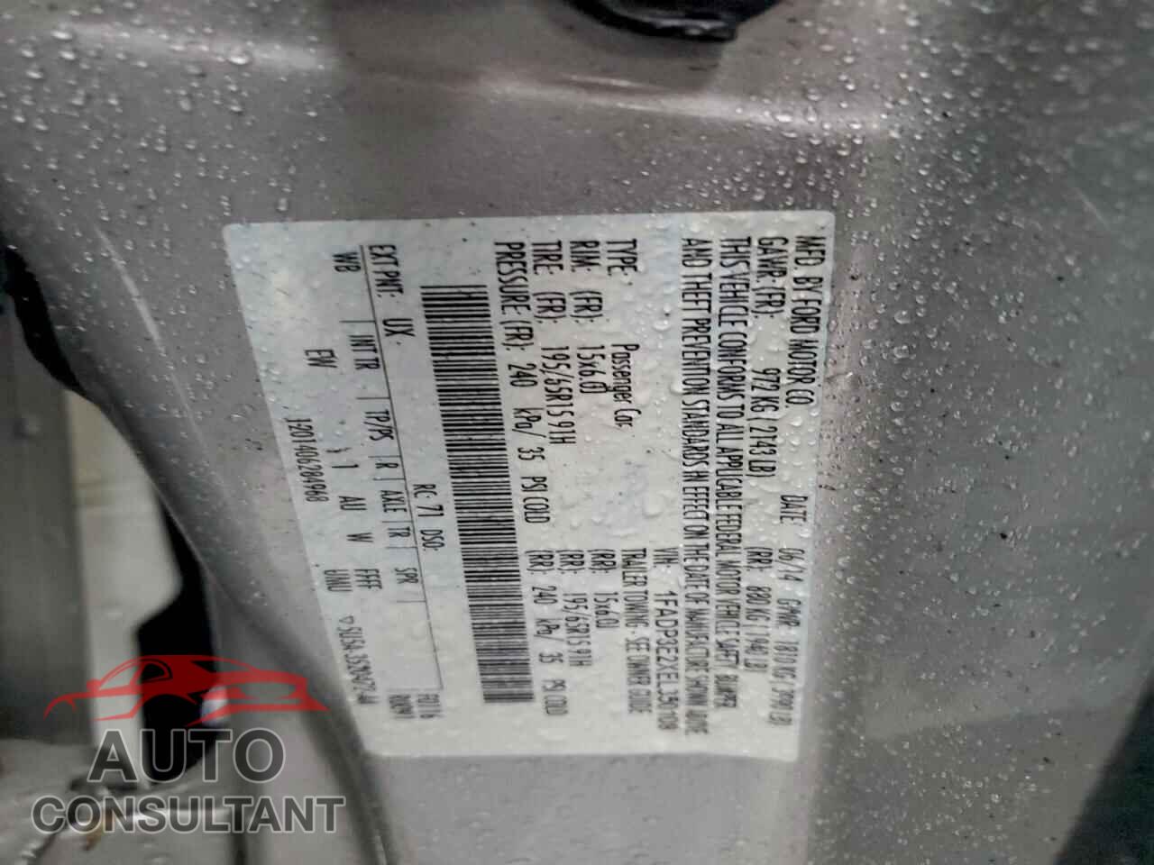 FORD FOCUS 2014 - 1FADP3E2XEL350109