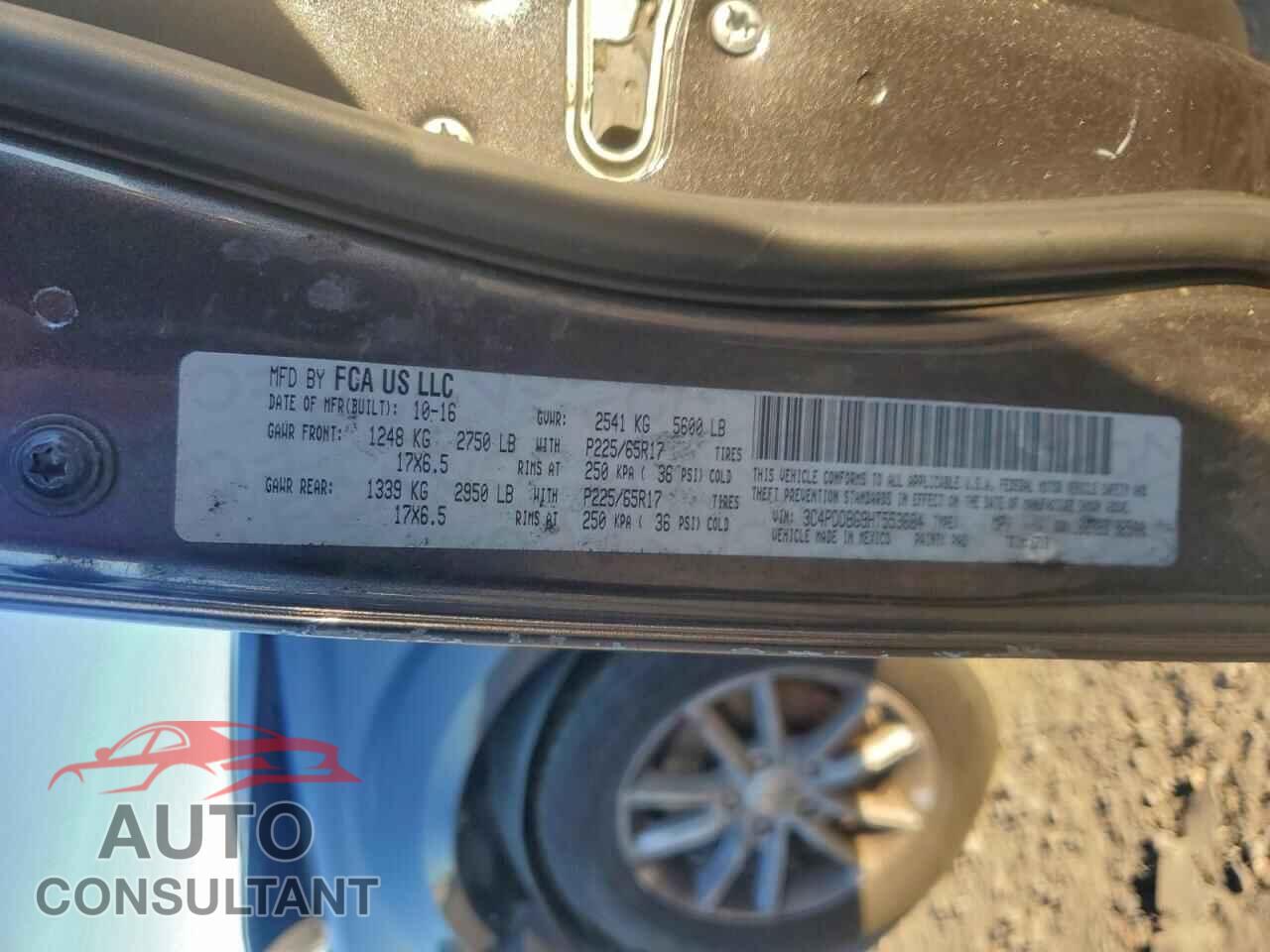 DODGE JOURNEY 2017 - 3C4PDDBG9HT553684