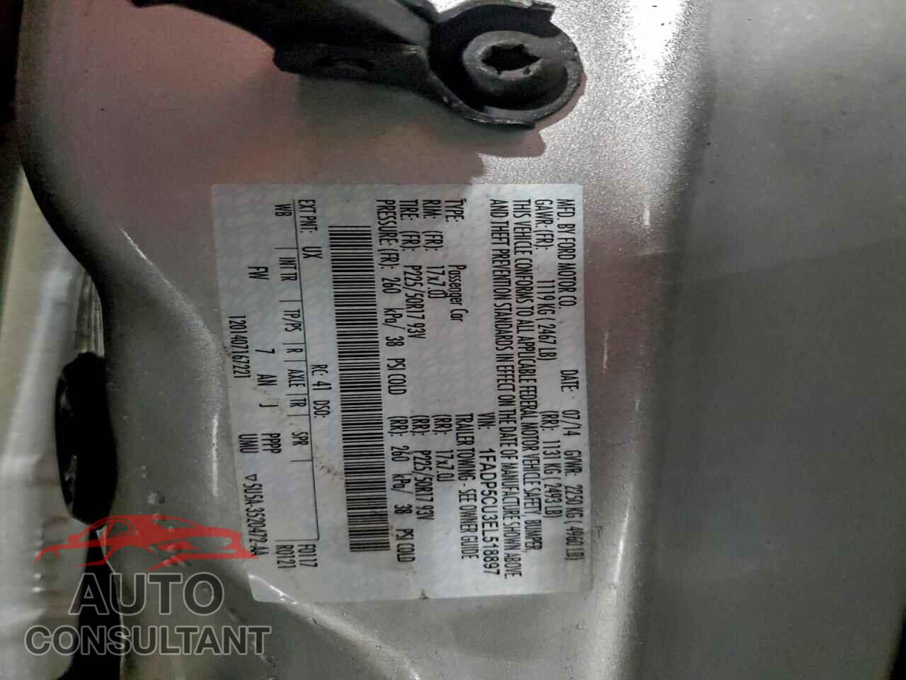 FORD CMAX 2014 - 1FADP5CU3EL518897