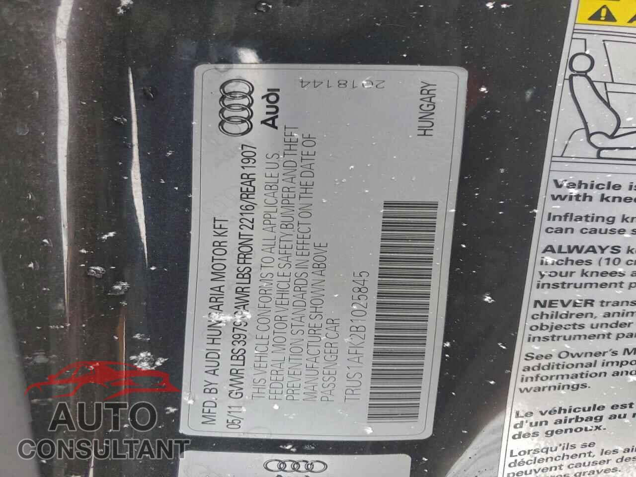 AUDI TTS 2011 - TRUS1AFK2B1025845