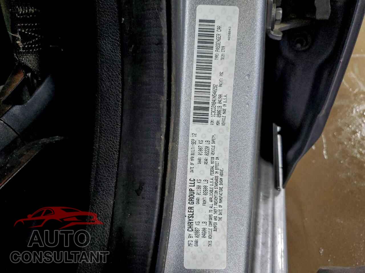DODGE AVENGER 2013 - 1C3CDZAB4DN540292