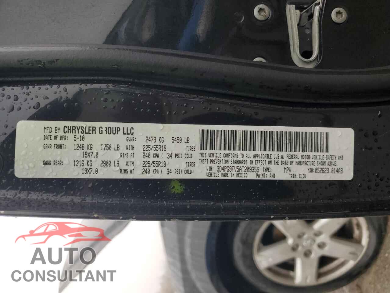 DODGE JOURNEY 2010 - 3D4PG9FV5AT209355