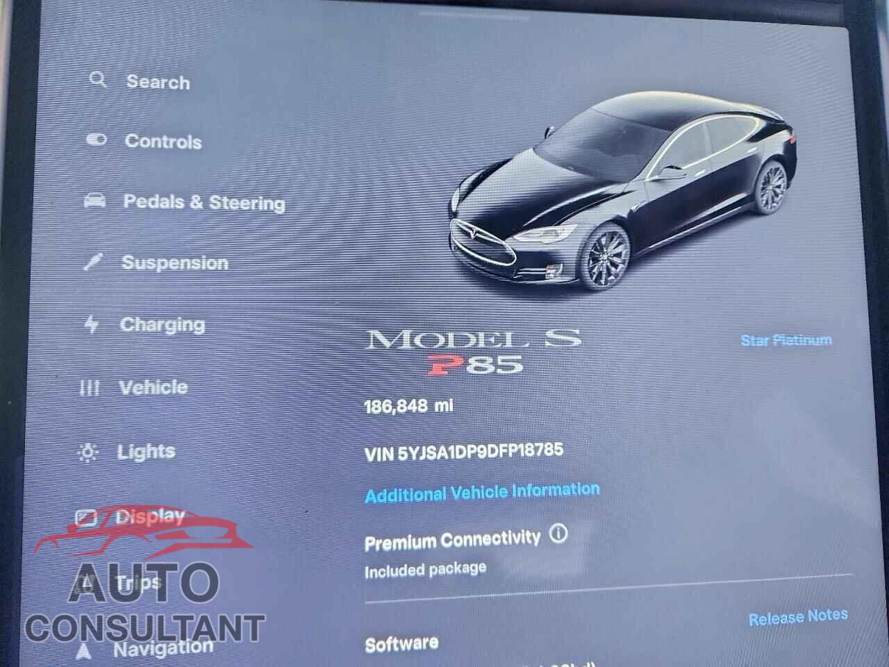 TESLA MODEL S 2013 - 5YJSA1DP9DFP18785