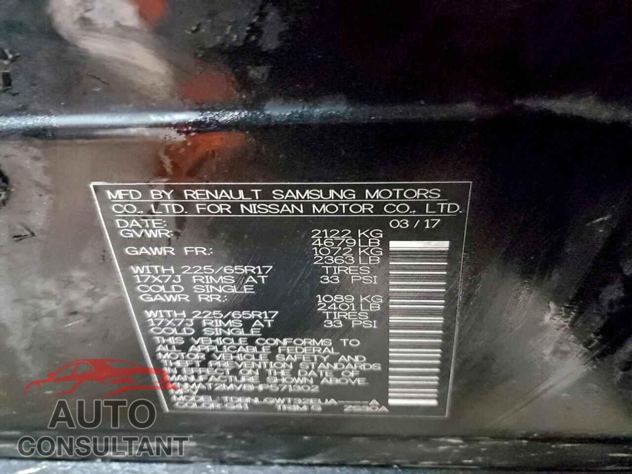 NISSAN ROGUE 2017 - KNMAT2MV8HP571302