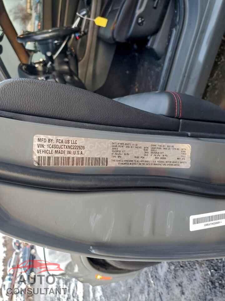 DODGE DURANGO 2022 - 1C4SDJCTXNC222639