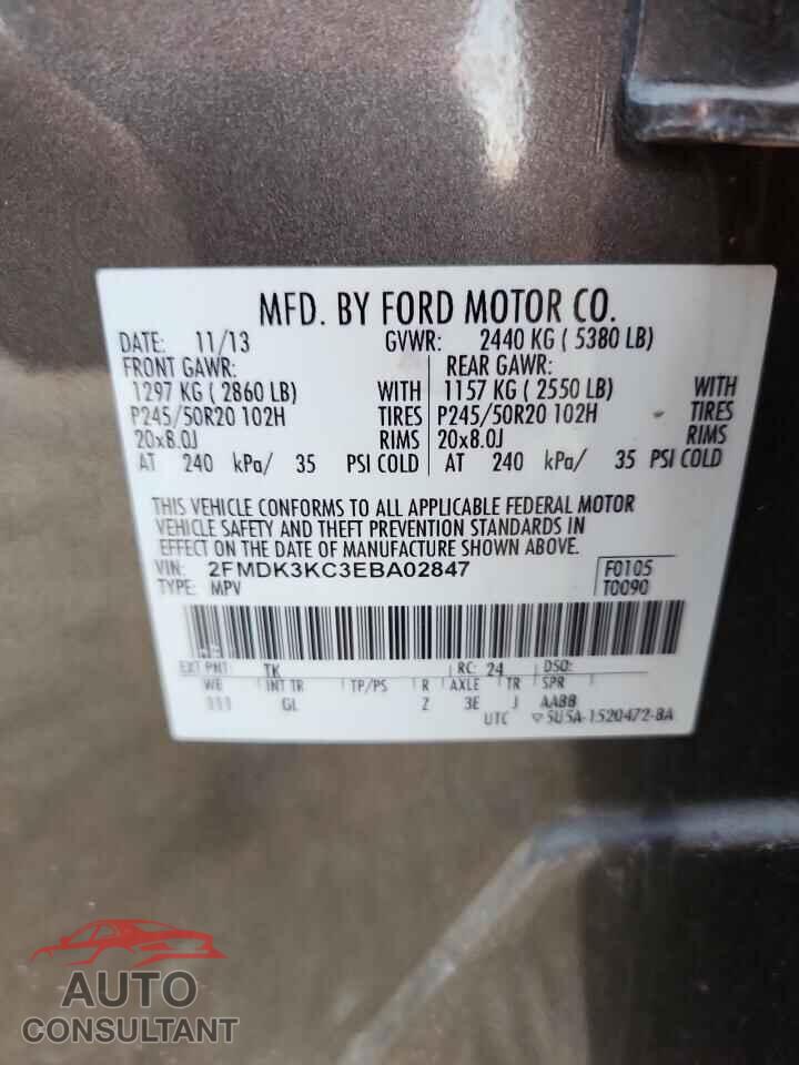 FORD EDGE 2014 - 2FMDK3KC3EBA02847
