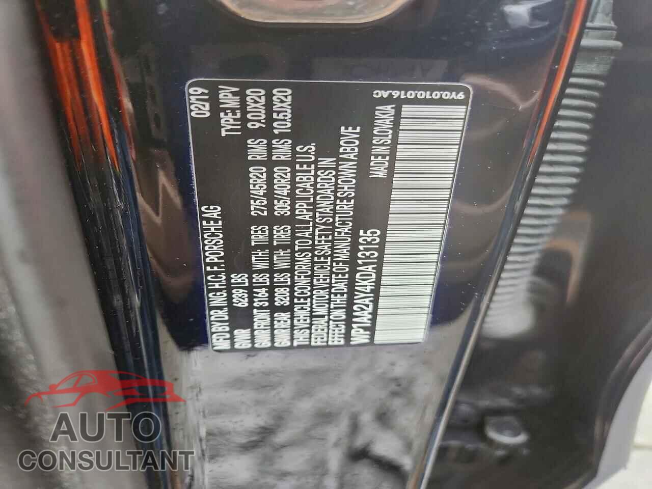 PORSCHE CAYENNE 2019 - WP1AA2AY4KDA13135