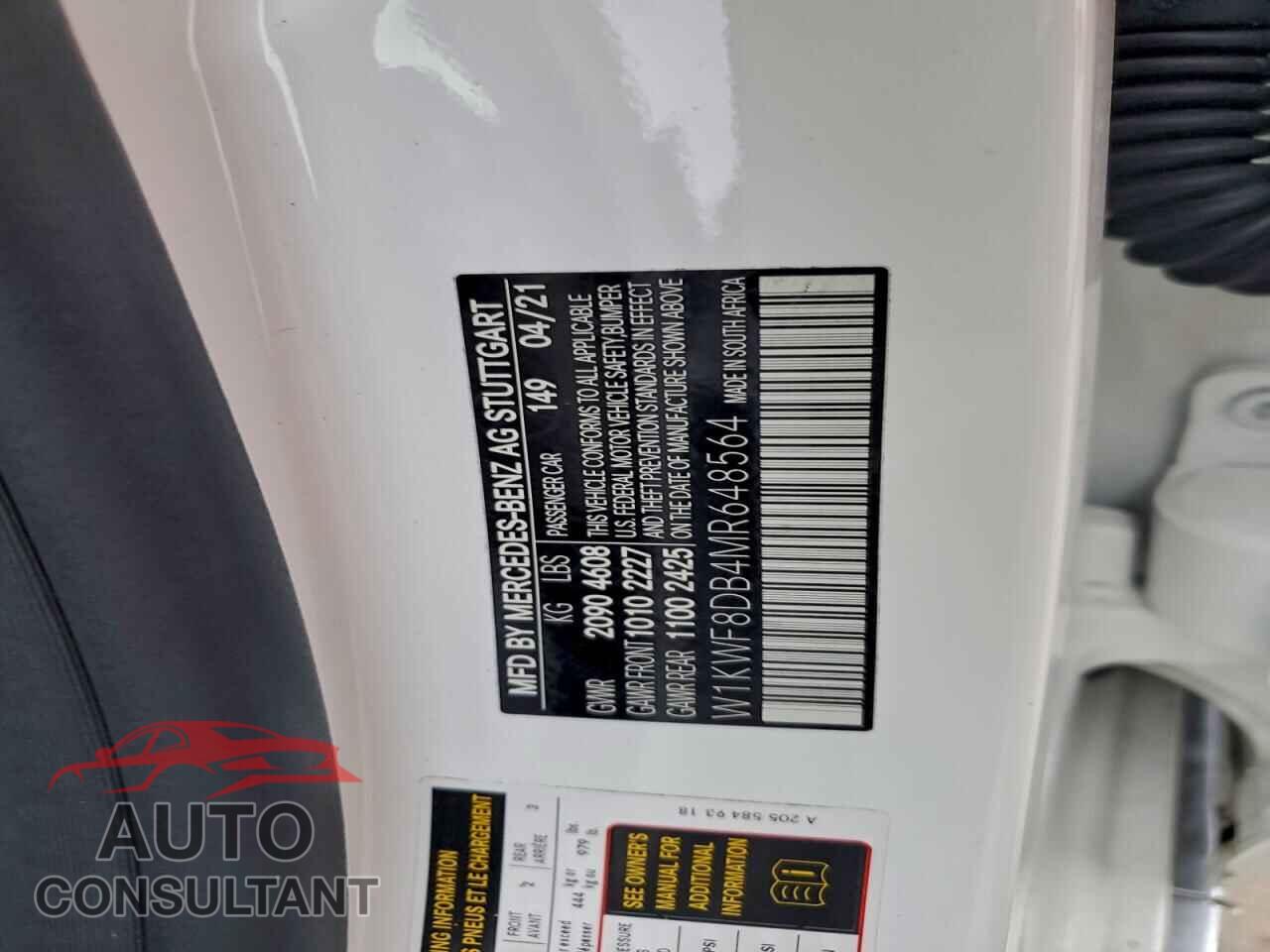 MERCEDES-BENZ C-CLASS 2021 - W1KWF8DB4MR648564