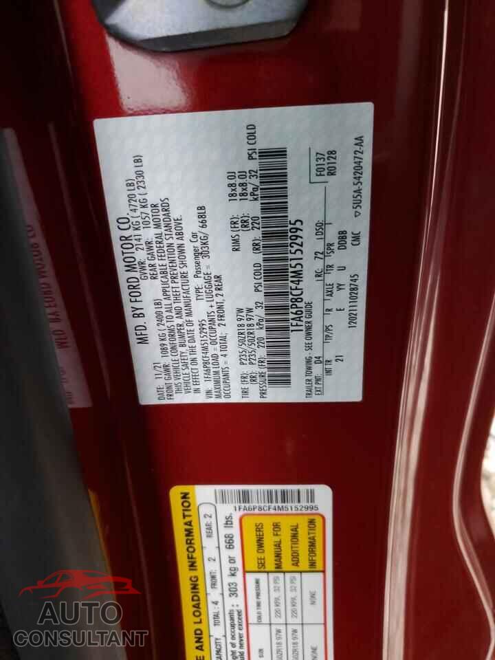 FORD MUSTANG 2021 - 1FA6P8CF4M5152995