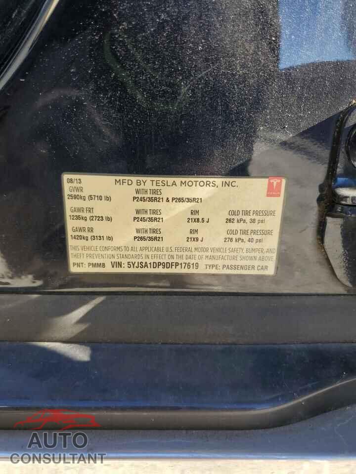 TESLA MODEL S 2013 - 5YJSA1DP9DFP17619