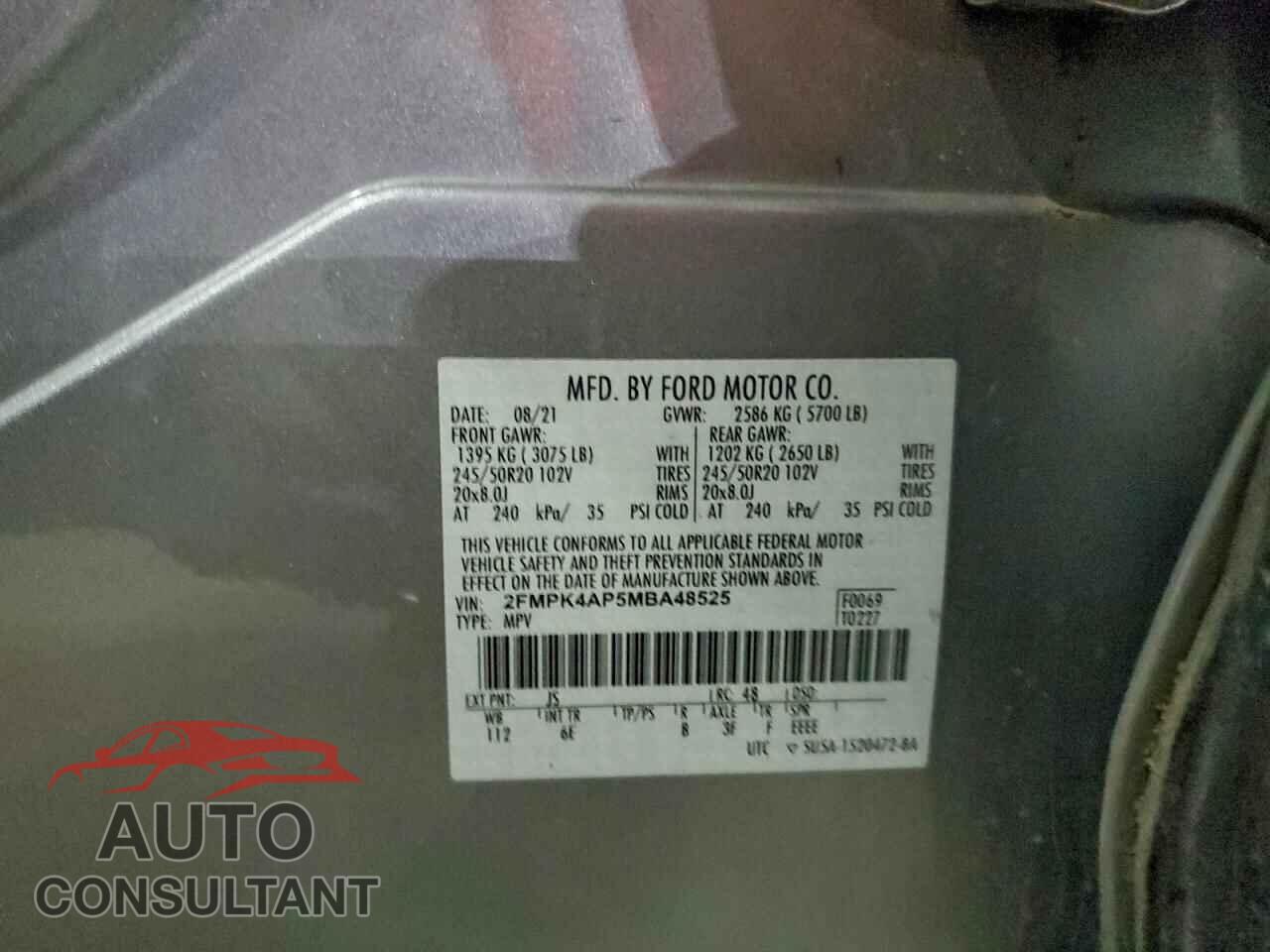 FORD EDGE 2021 - 2FMPK4AP5MBA48525