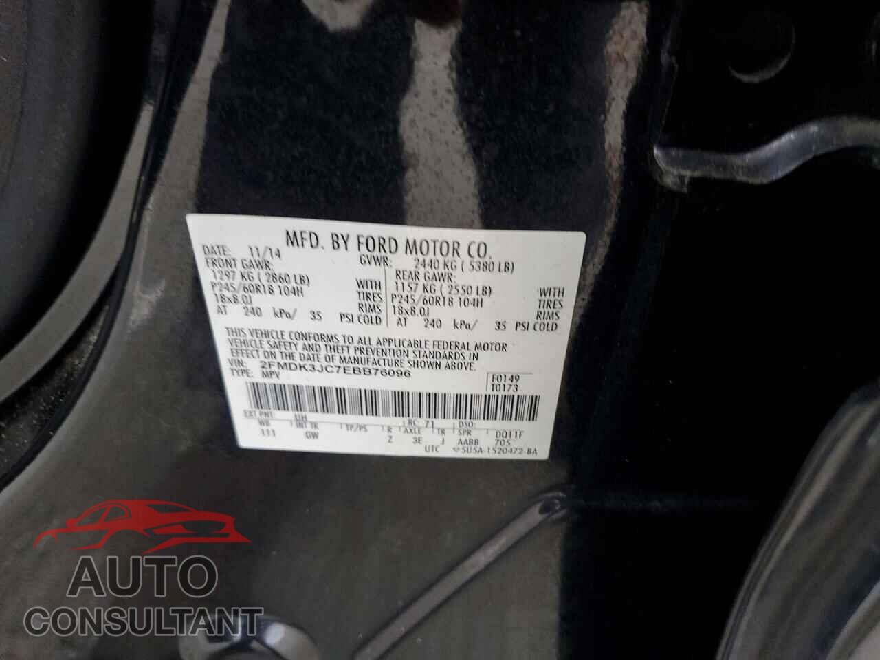 FORD EDGE 2014 - 2FMDK3JC7EBB76096