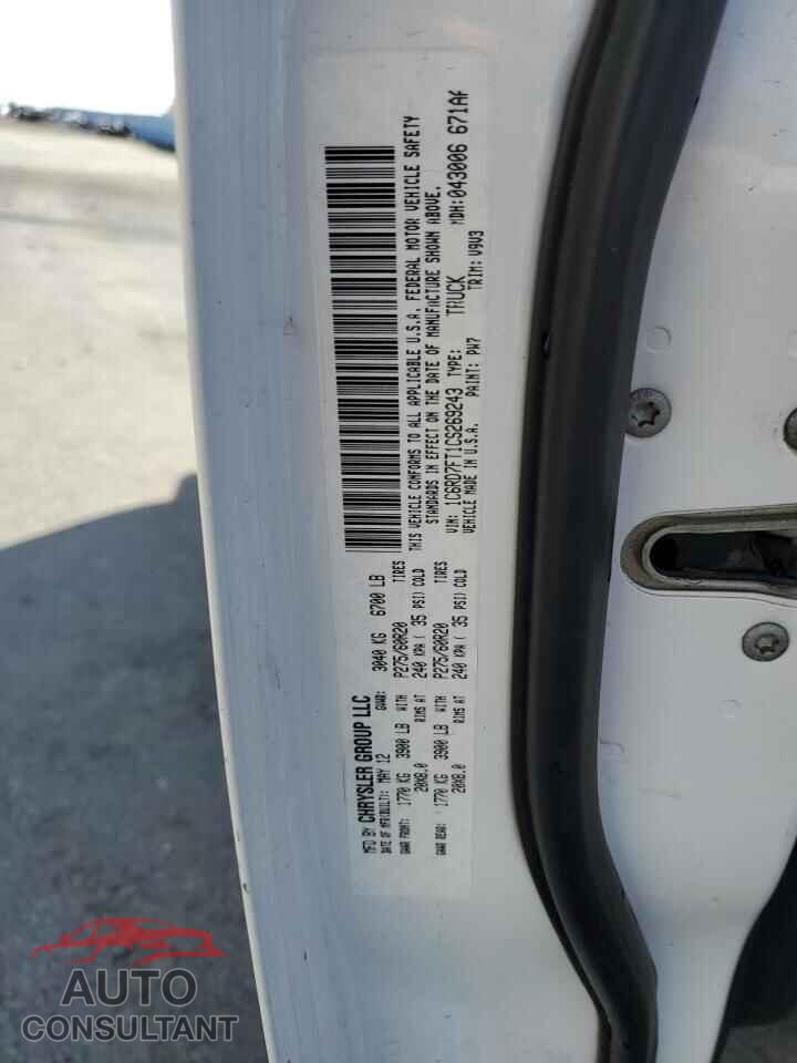 DODGE RAM 1500 2012 - 1C6RD7FT1CS269243