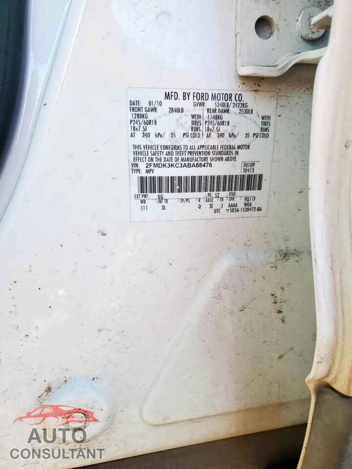 FORD EDGE 2010 - 2FMDK3KC3ABA88476