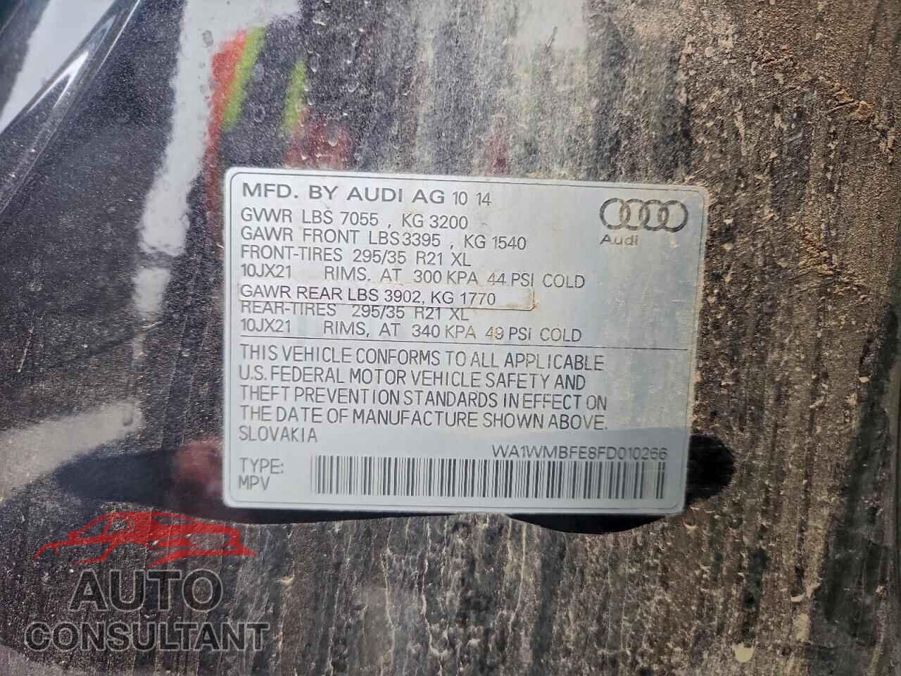 AUDI Q7 2015 - WA1WMBFE8FD010266