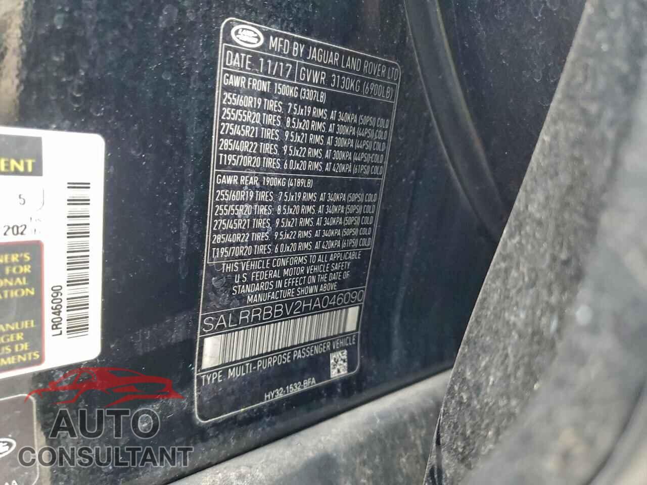 LAND ROVER DISCOVERY 2017 - SALRRBBV2HA046090