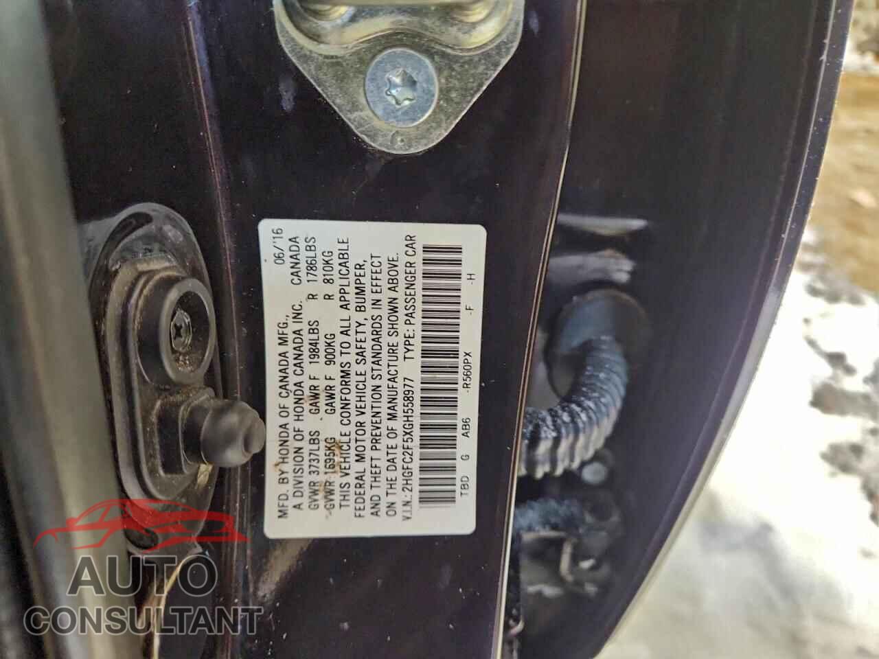 HONDA CIVIC 2016 - 2HGFC2F5XGH558977