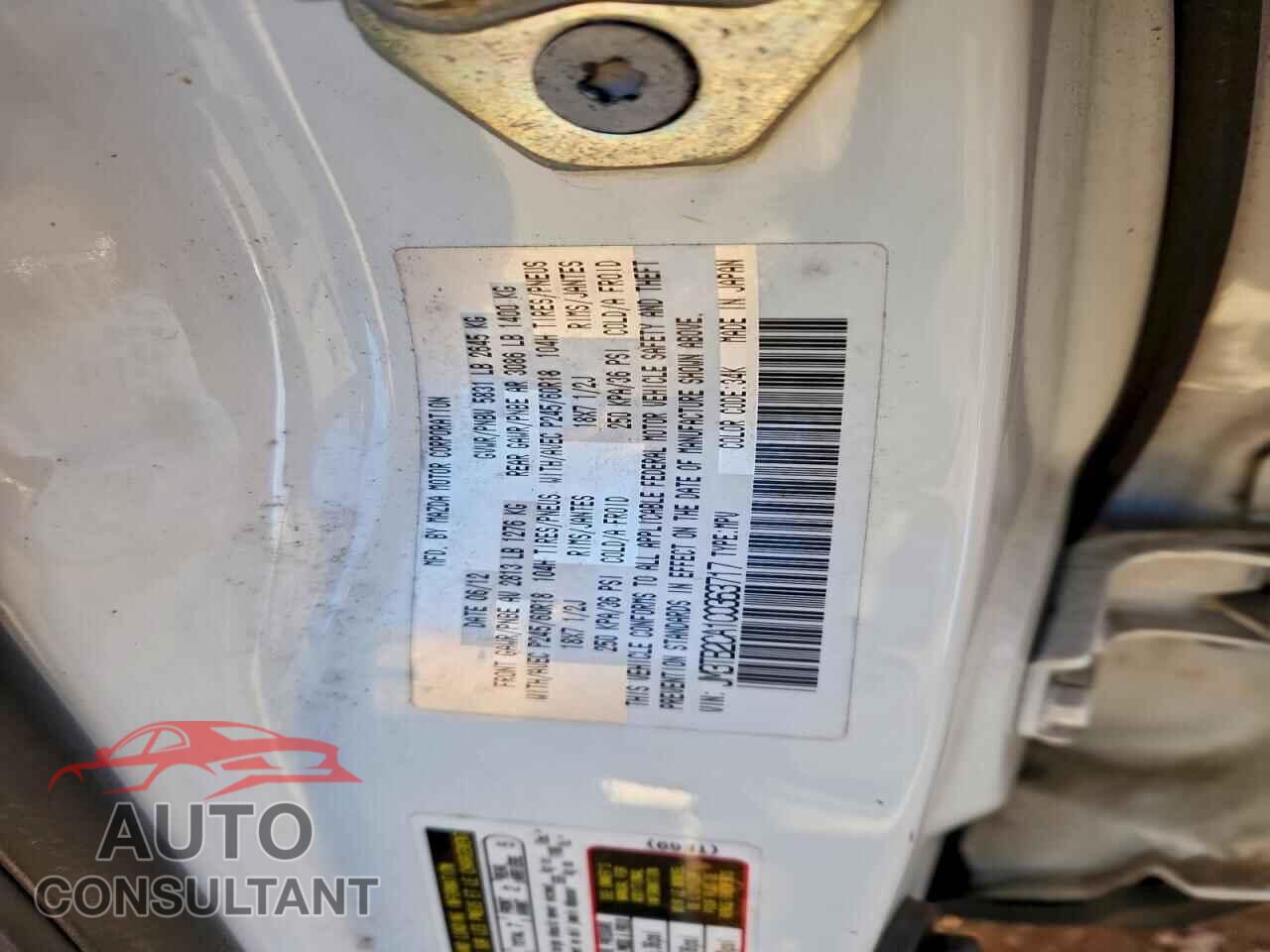 MAZDA CX-9 2012 - JM3TB2CA1C0363717