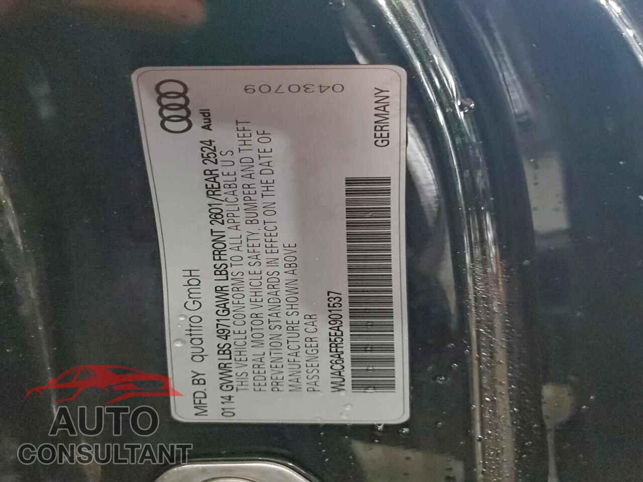 AUDI S5/RS5 2014 - WUAC6AFR5EA901537