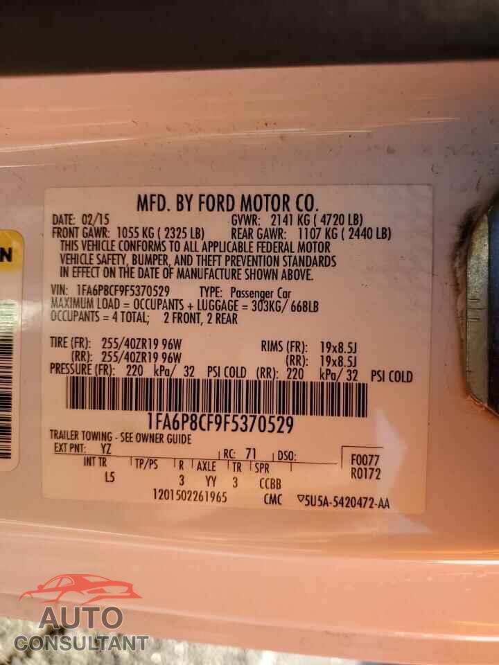 FORD MUSTANG 2015 - 1FA6P8CF9F5370529